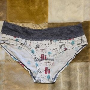 Victoria's Secret Gray and Multicolor Print Panties